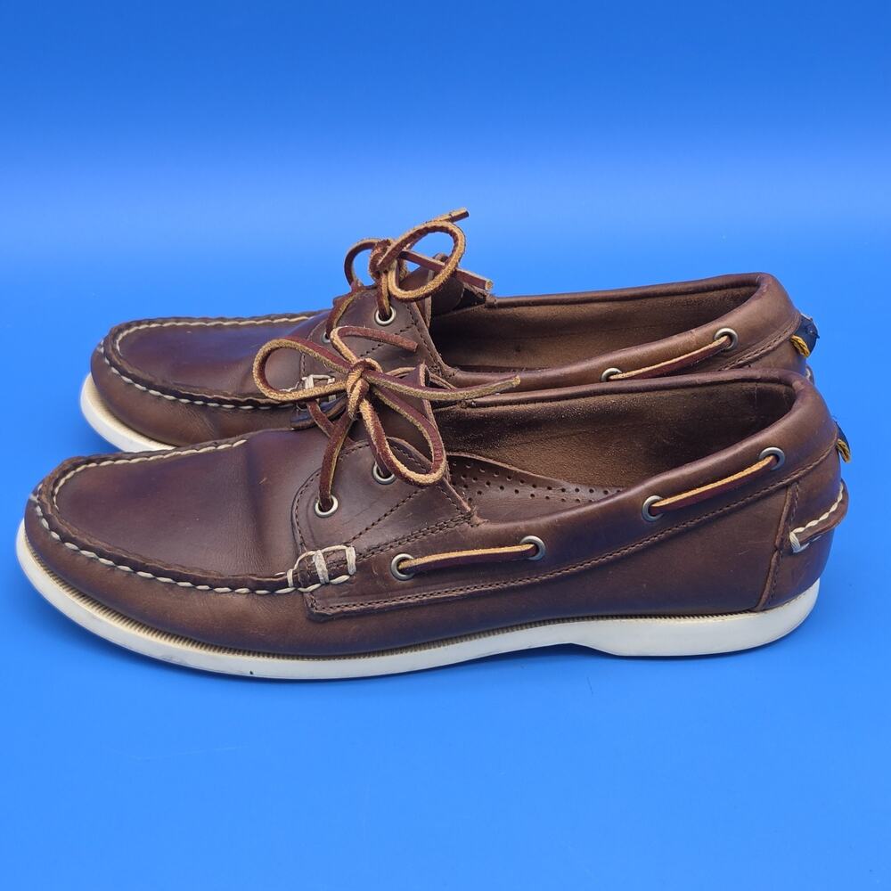Allen Edmonds Maritime Men’s Boat Shoes Size 9 B Brown Leather Deck Shoes